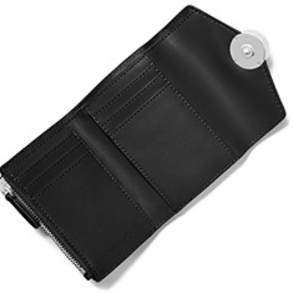 MICHAEL KORS Carmen Medium Faux Leather Wallet BLACK COLOR
